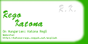 rego katona business card